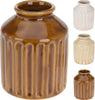 FLASCHE D7 H9,5CM ''AMBER'' TÖPFEREI 3 SORTIERT