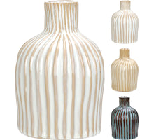 VASE MIT STREIFEN D10 H15CM 3 SORTIERT