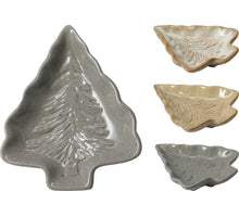 SCHAALTJE KERSTBOOM PORSELEIN 12X10X2,5CM 3 ASSORTIE