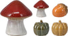 HERFST DECO PORSELEIN D6 H6CM 4 ASSORTIE