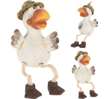 TERRAKOTTA-VOGEL MIT WEICHEN BEINEN, SITZEND, 9,5X8,5X20CM, 2 ASSORTIERT