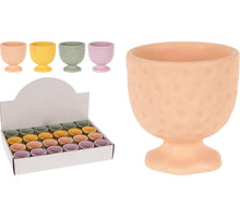 EIERBECHER MIT TUPFEN PASTELL D5 H5,5CM 4 FARBLICH SORTIERT
