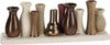 VAASJES OP PLATEAU KERAMIEK 10STS 30X7X10CM BRUIN