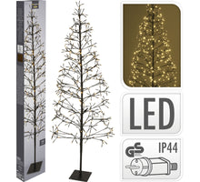 BAUM MIT 160LED WARMWEISS HÖHE 120CM SCHWARZ