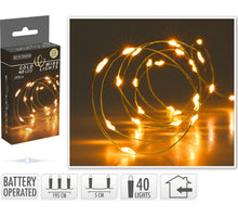 LED INDOOR GOUDDRAAD 40L/195CM LED EXTRA WARM WIT - WERKT OP 3XAA