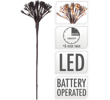 B.O. KUGEL GLAS SCHWARZ/GOLD 15CM AUF 1M SEIL / 15LED WARM WHITE 2