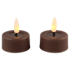LED Teelicht Schmelz taupe Set/2 mit Timer (inkl. Batterien)