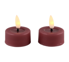 LED Teelicht schmelzen altrosa Set/2 mit Timer (inkl. Batterien)