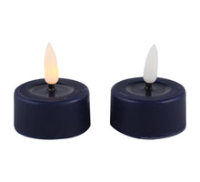 LED-Teelicht schmelzen Nacht blau Set/2 mit Timer (inkl. Batterien)