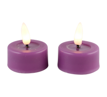 LED Teelicht schmelzen lila Set/2 mit Timer (inkl. Batterien)