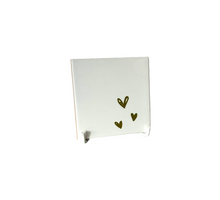 Fliese 3 Herzen 10,5x10,5x0,5cm Keramik