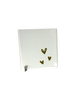 Fliese 3 Herzen 10,5x10,5x0,5cm Keramik