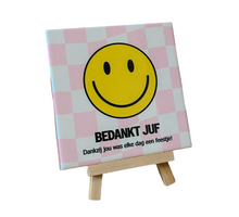 Tegeltje Bedankt juf - 11x11cm