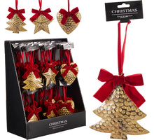 KERST HANGDECO 11CM METAAL GOUD 3 ASSORTIE