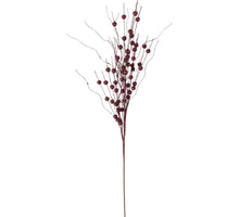 KERSTTAK BESSEN 20X80CM BURGUNDY GLITTER