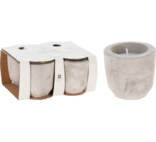 SET AUS 4 CITRONELLA-KERZEN IM ZEMENTTOPF H5,7 D5,5CM