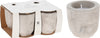 SET AUS 4 CITRONELLA-KERZEN IM ZEMENTTOPF H5,7 D5,5CM