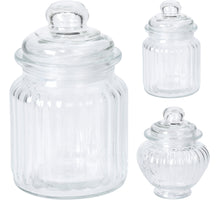 VOORRAADPOT GLAS 2 ASSORTIE VORMEN 12CM