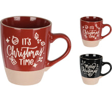 KERAMIKBECHER WEIHNACHTEN 310ML 2 SORTEN FARBE UND TEXT