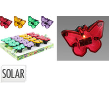 SOLARLEUCHTE SCHMETTERLING 9X9X8,5CM 4 VERSCHIEDENE FARBEN IM DISPLAY
