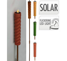 SOLAR-FACKEL SWIRL 3D-DOCHT AUF STECKVERBINDUNG 4X97CM 3 SORTEN IM DISPLAY