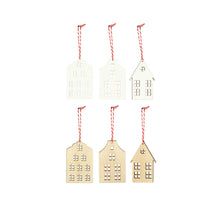 Hanger house ply wood 6x0.4x9.5cm 3pc Mixed FSC 100% Natural