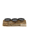 Kerzenhalter aus Pappelrinde 28x12x8cm FSC 100% Natur