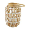 Lantern poplar chip wood with glass 18x18x27cm FSC 100% Natu