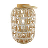 Lantern poplar chip wood with glass 24x24x38cm FSC 100% Natu