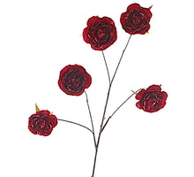 Cabbage Rosa Spray 112cm Burgunderrot