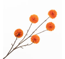 Pom Pom Spray Orange 100cm