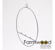 RING 3MM HÄNGEND 40 CM SCHWARZ 3X SCHRAUBE