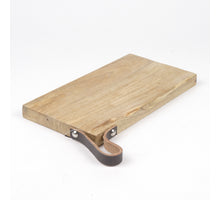 Mango-Schneidebrett mit Ledergriff 30x16x2cm