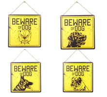 Wandaufhänger Metall Beware of the Dog Mix/4 30x30cm