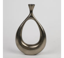 Aluminium Flasche ''Drop'' Nickel antik 22x4x37cm