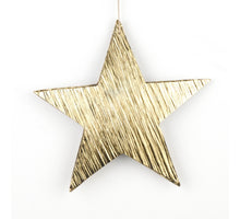 Stern Metall Hängestäbchen Gold 10x10cm