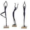 Aluminium-Skulptur Schwarze Dame 50x17cm Mix von 3