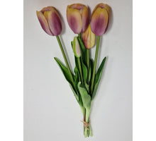 Real Touch Tulpe Bündel x5 L43cm Aubergine