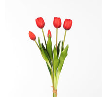 Real Touch Tulpe Bündel x5 L43cm Rot