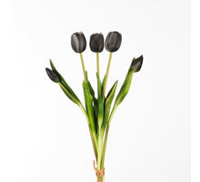 Real Touch Tulpe Bundle x5 L43cm Schwarz