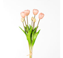 Real Touch Tulpe Dubble Bundle x7 L44cm Hellrosa
