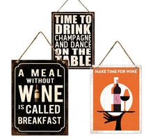 Wandaufhänger Metall Wein/Champ. Mix/3 30x40cm