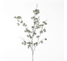 Pine Cone Spray L97cm Frosted Green/White
