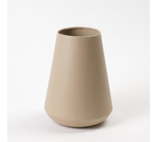 Vase Metall Taupe Textur Ø16x23cm