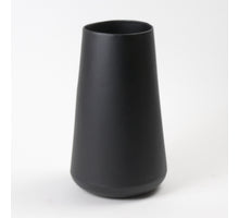 Vase Metall Schwarz Textur Ø20x34cm