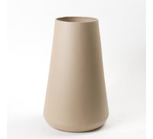 Vase Metall Taupe Textur Ø23x45cm