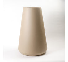 Vase Metall Taupe Textur Ø37x65cm