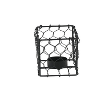 Teelichthalter Metall 8x8x8cm Schwarz VK
