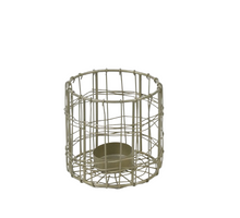 Teelichthalter Metall Ø9x9cm Gold