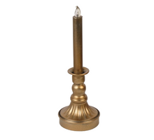 Candleholder LED  Ø9,5x28cm Gold